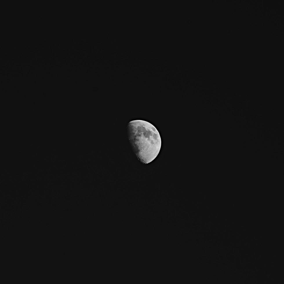 escala de grises de la luna foto