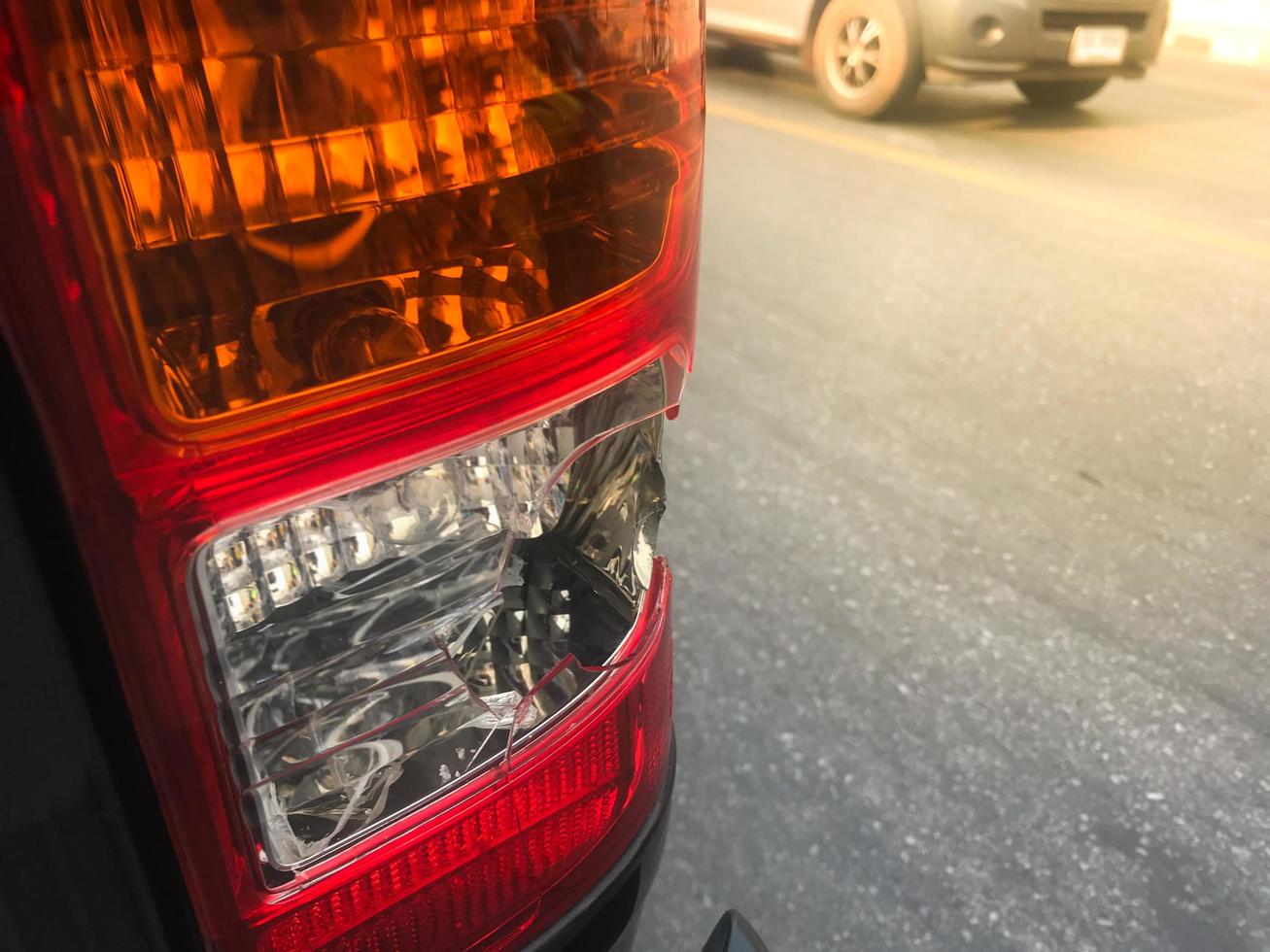 Close-up of a tail light photo