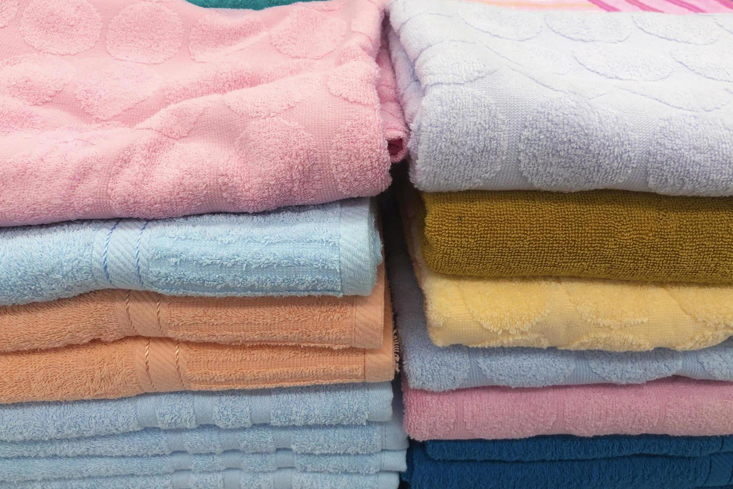 Close-up of towels photo