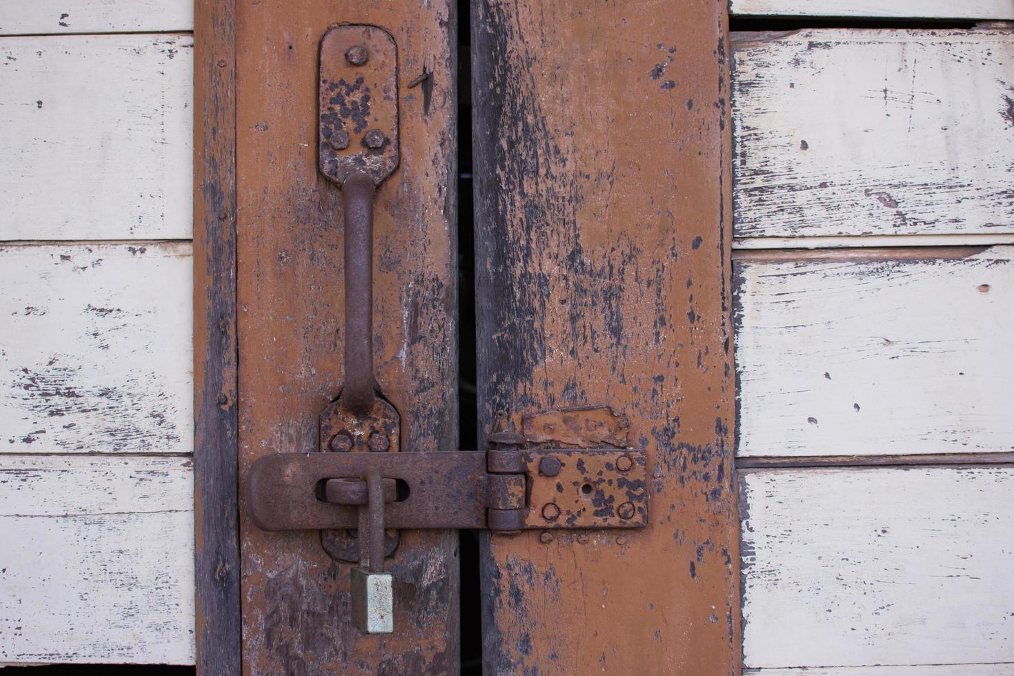 Close-up of a rustic door photo