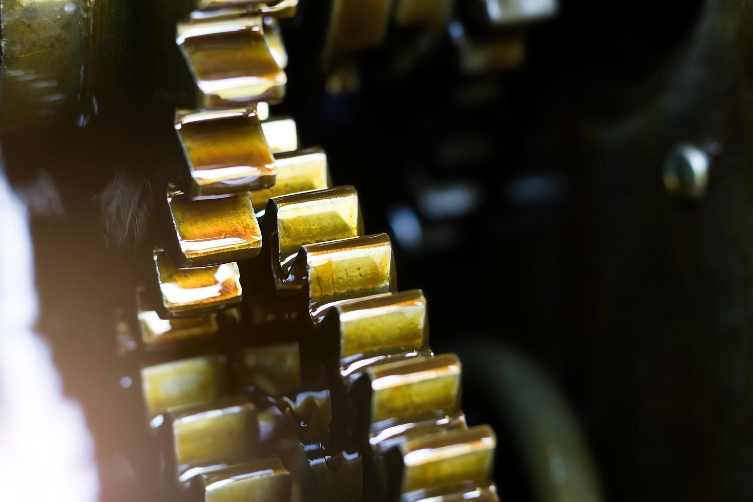 Tractor engine gears photo