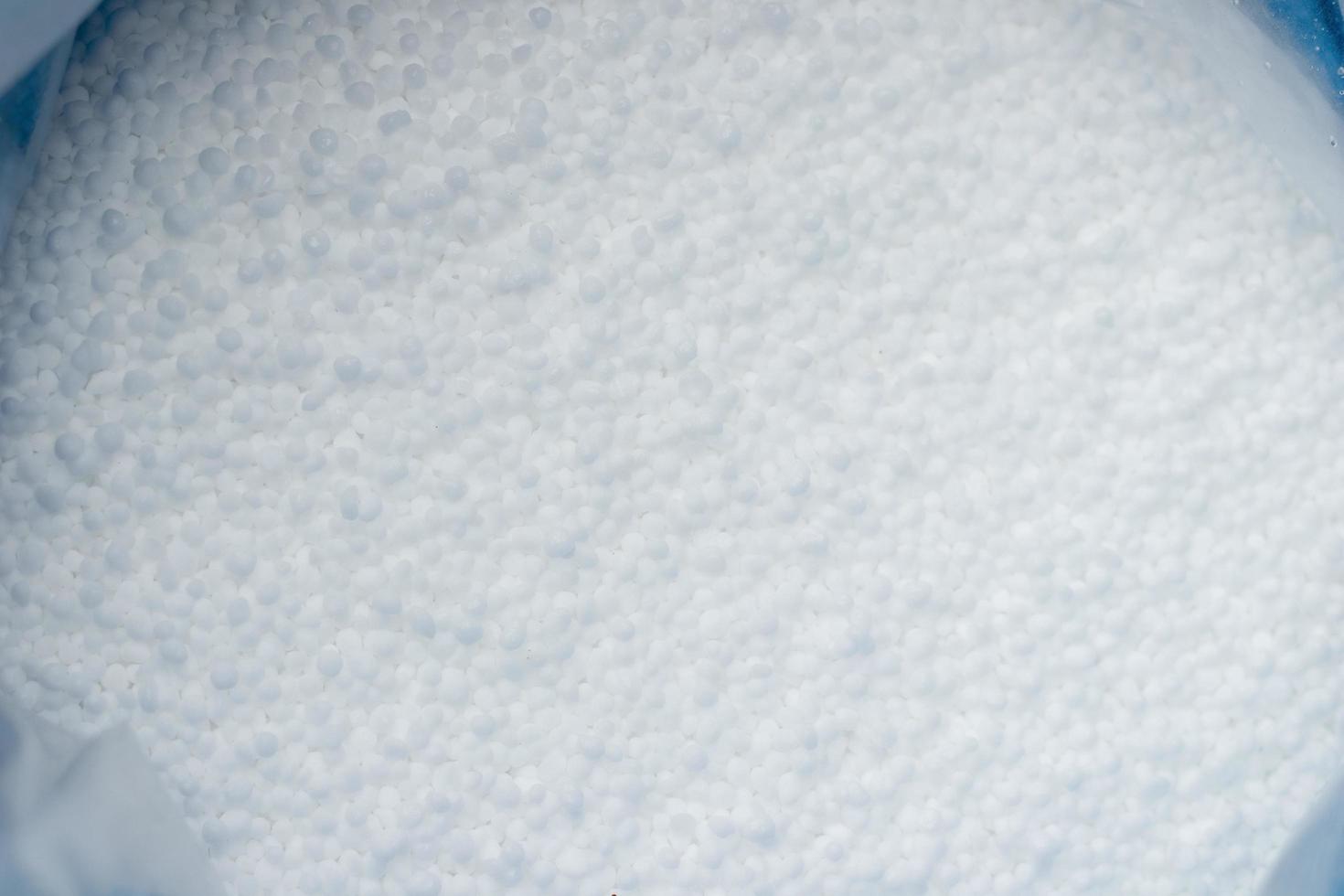 fertilizante químico blanco de cerca para el fondo. foto