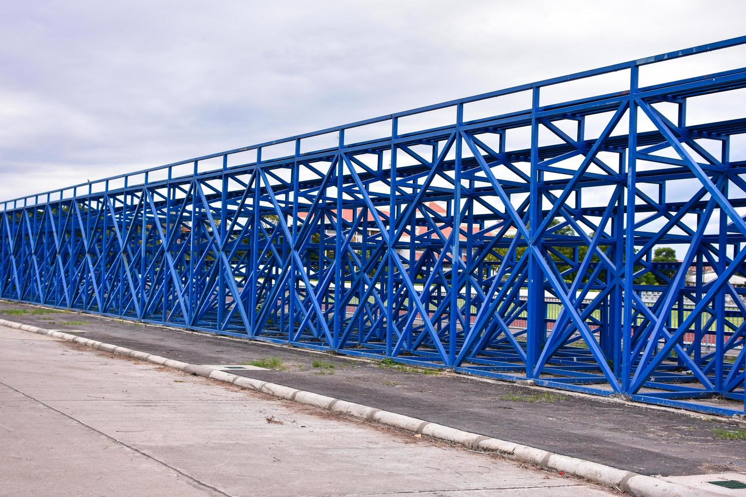 Blue metal bars photo