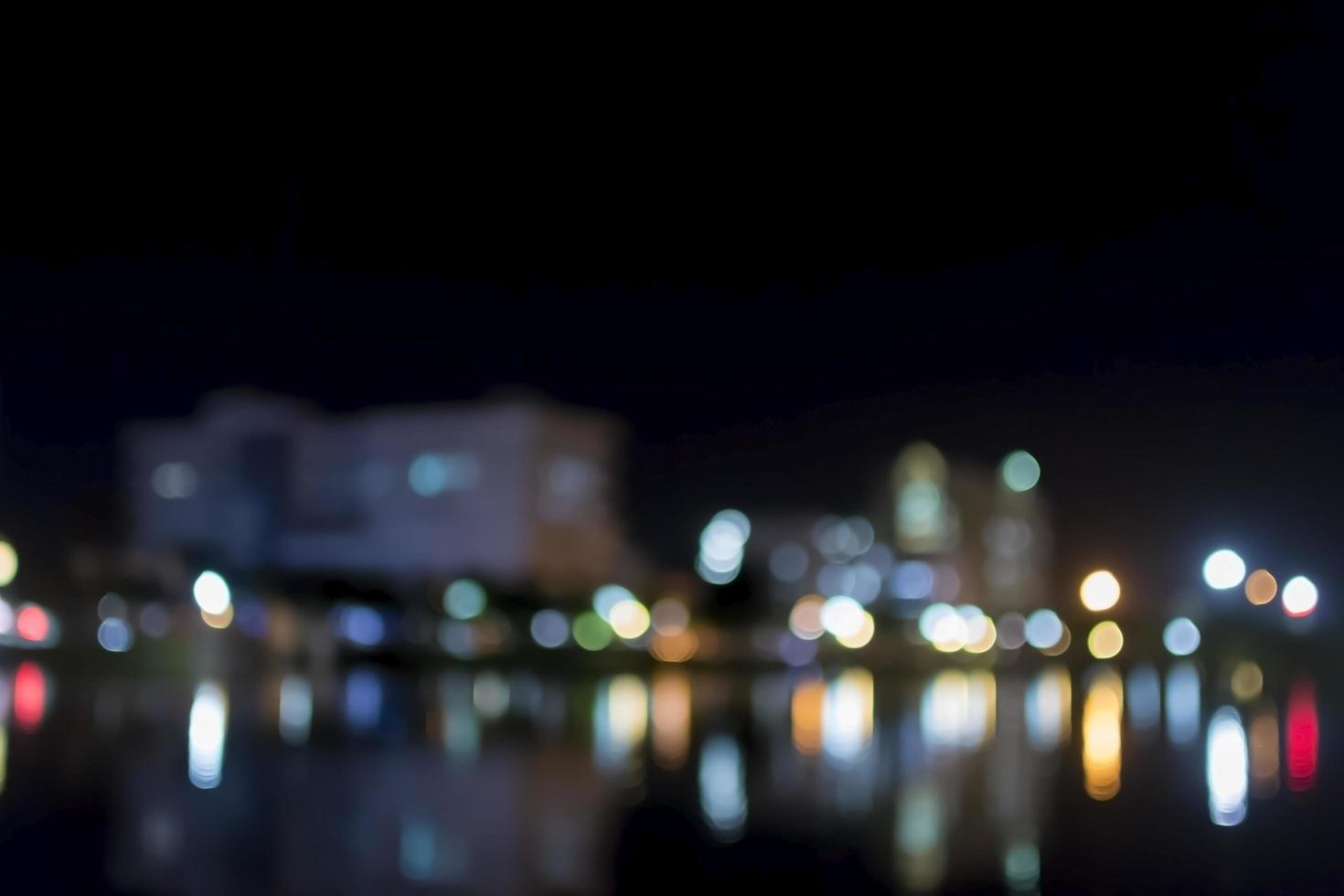 Bokeh lights at night photo