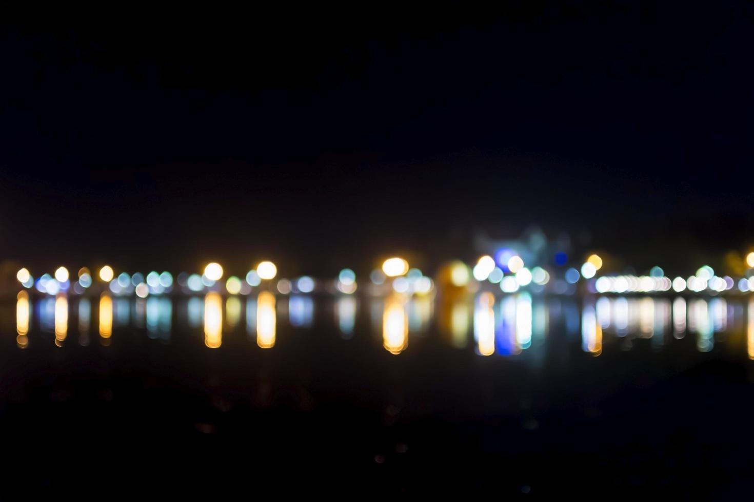 Out of focus city lights photo