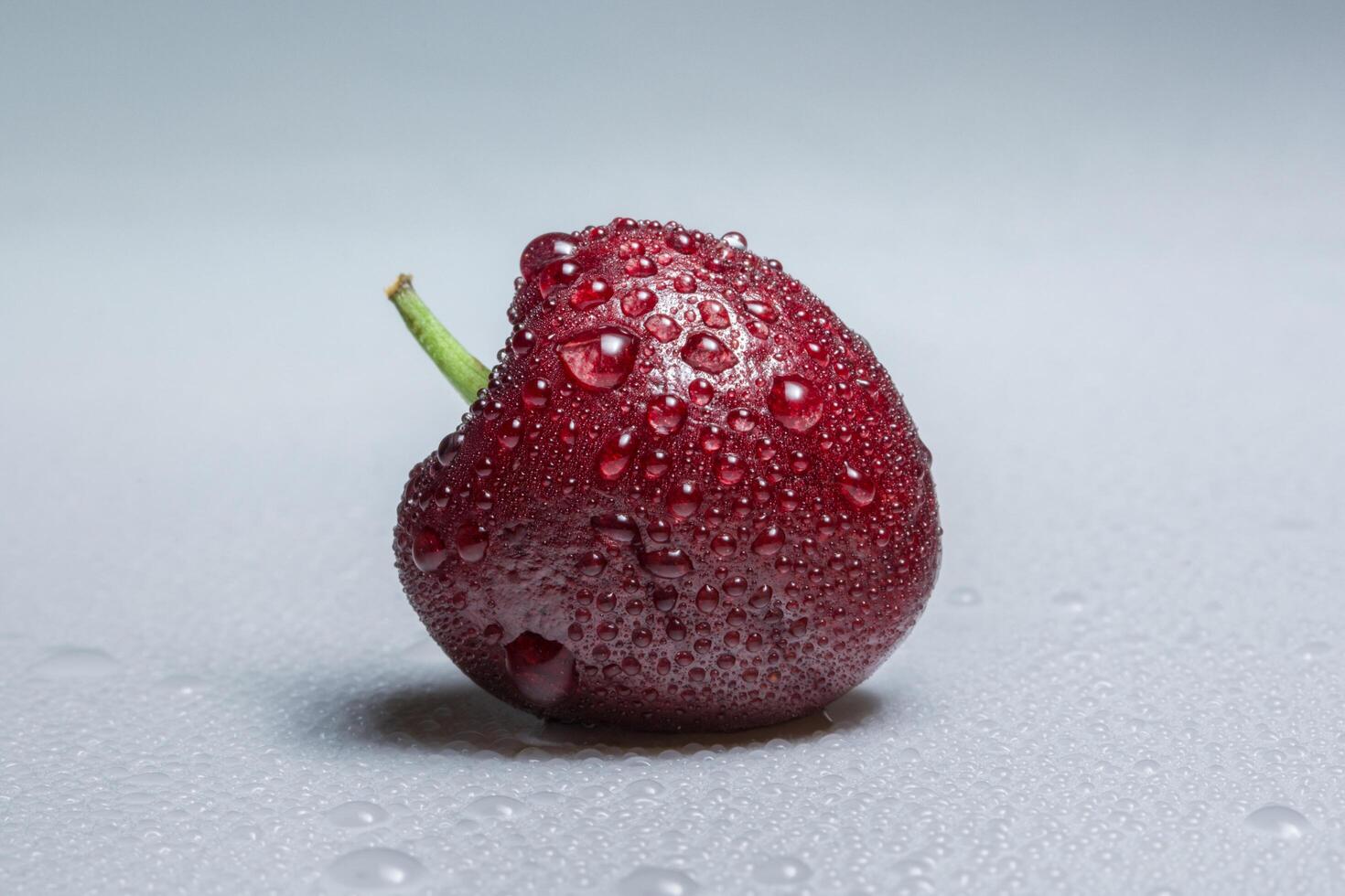 Cherry on white background photo