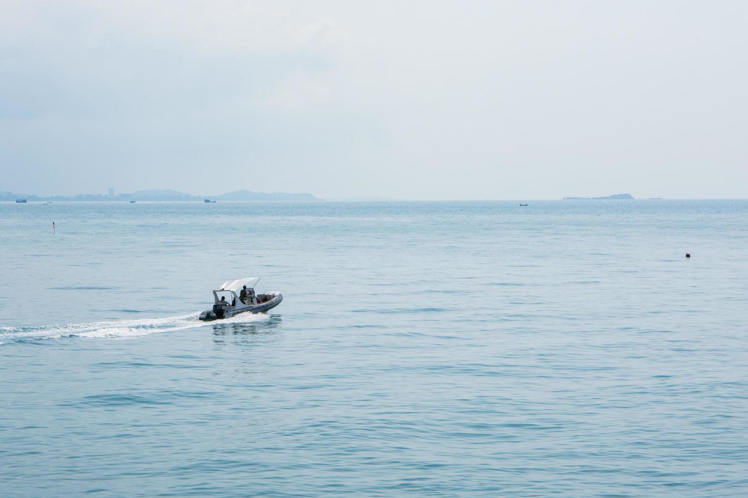 Motorboat on the sea photo