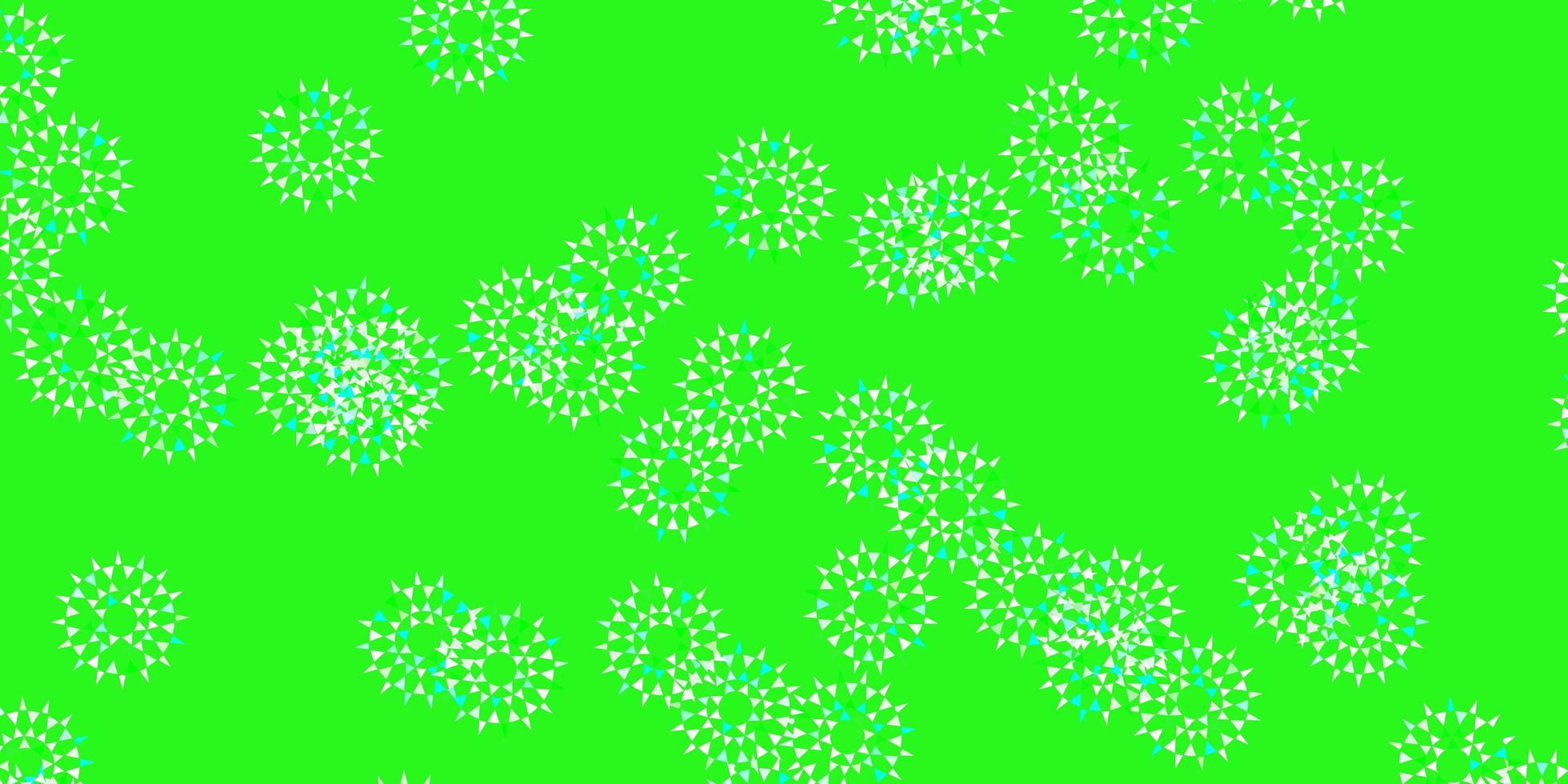 Light green vector natural artwork with flowers.