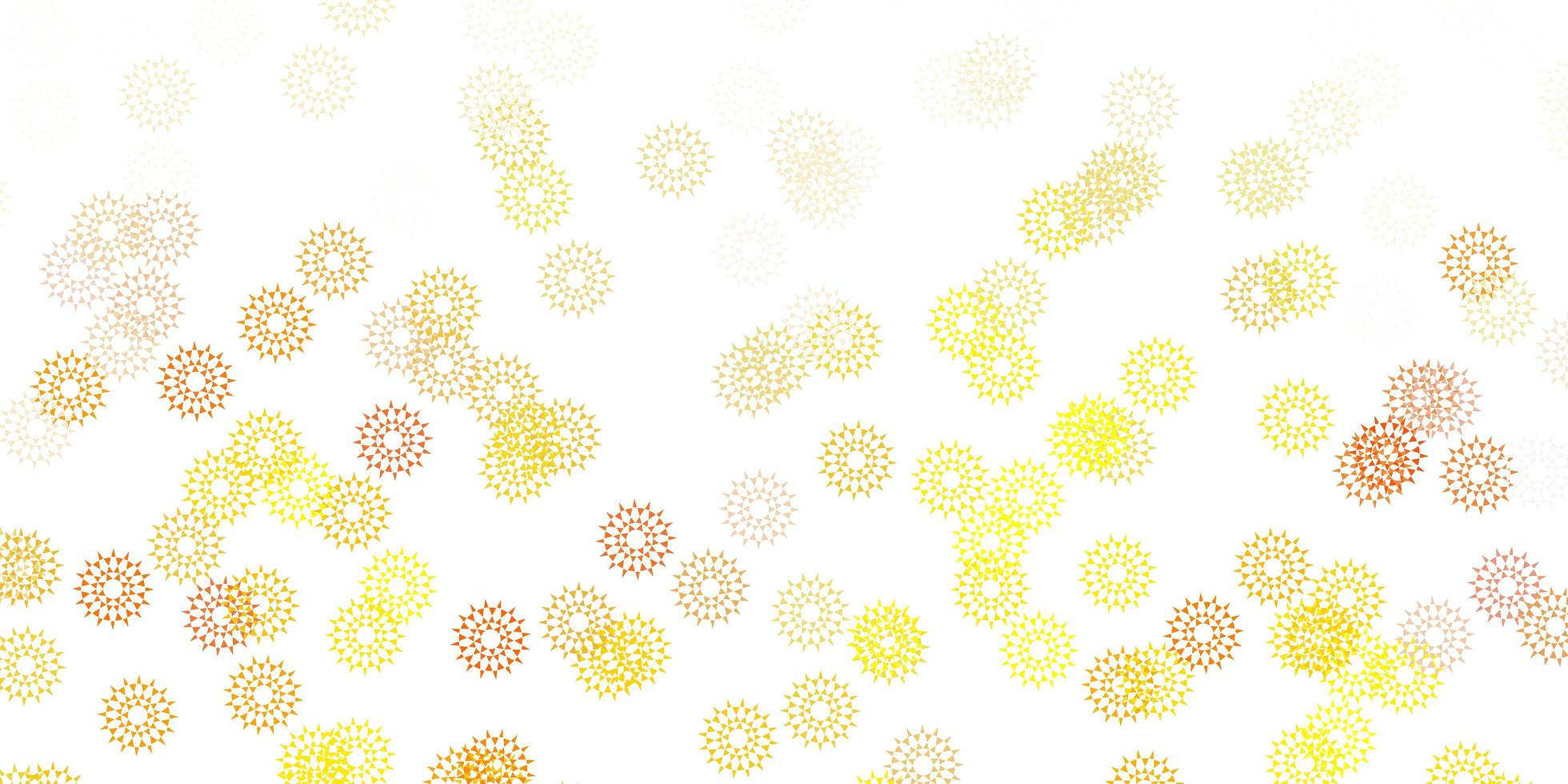 diseño natural de vector amarillo claro con flores.