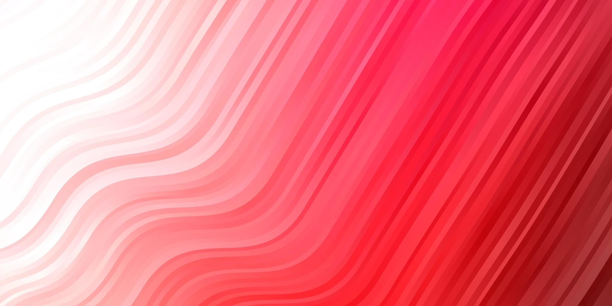 Light Red vector background with bent lines.