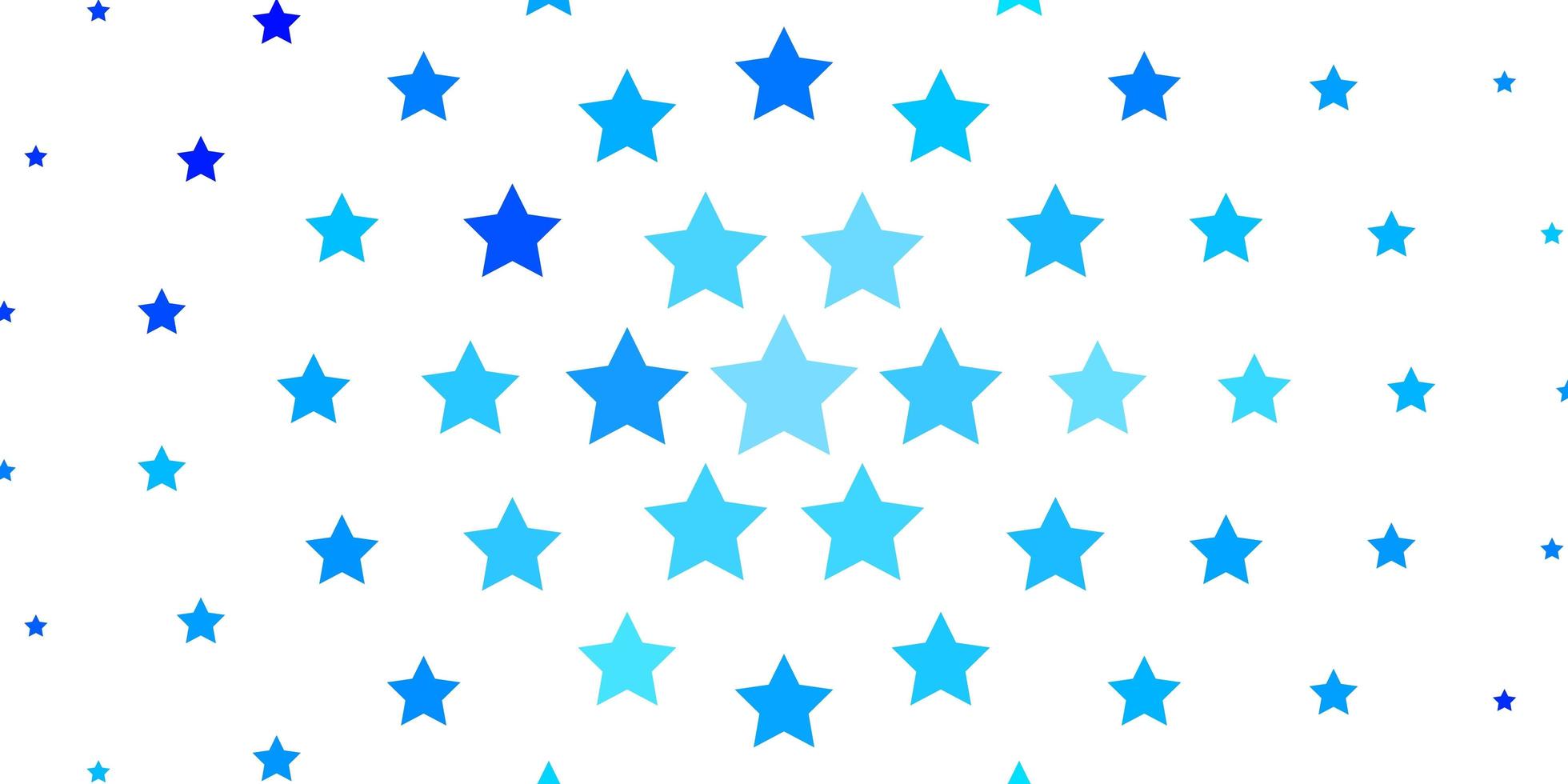 diseño de vector azul claro con estrellas brillantes.