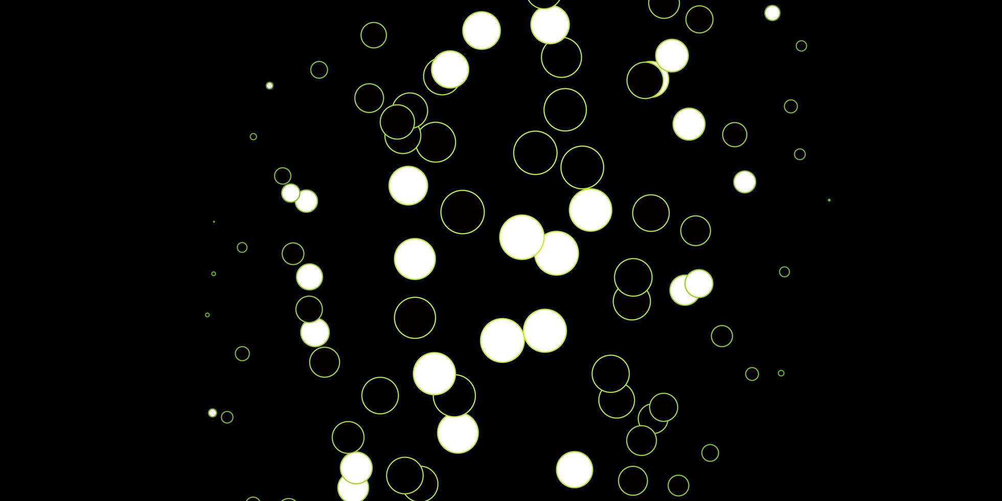 Dark Green, Yellow vector layout with circle shapes.