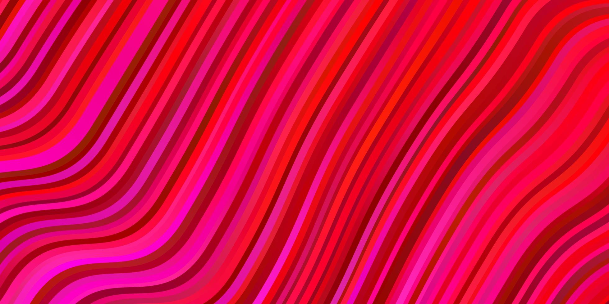 textura de vector rosa claro con curvas.