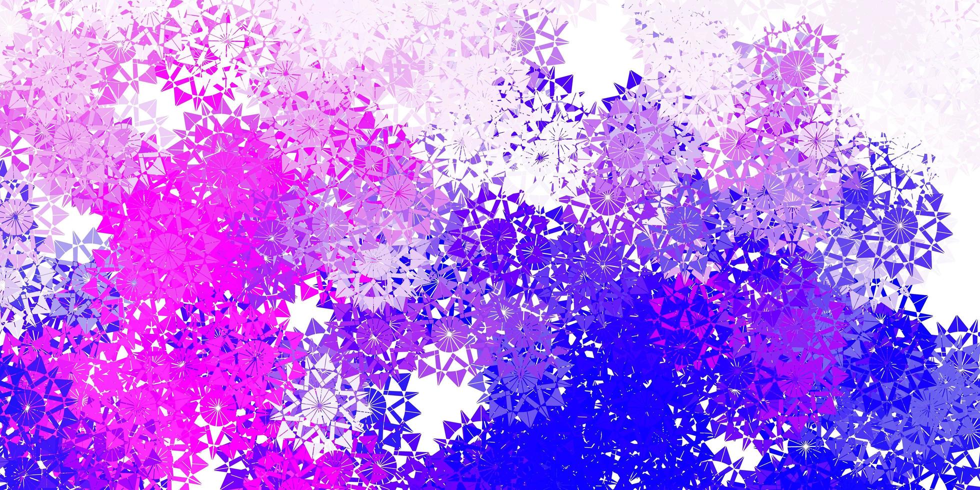 Light pink, blue vector template with ice snowflakes.