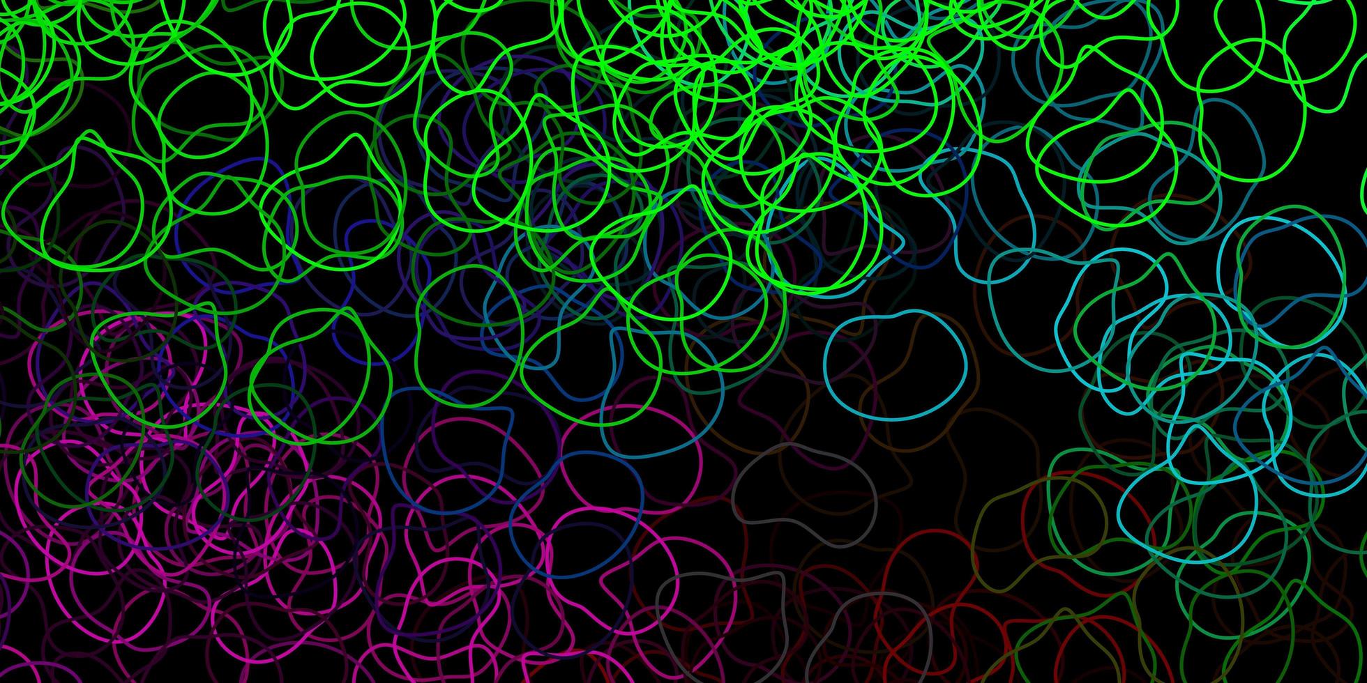 Dark pink, green vector pattern with abstract shapes.