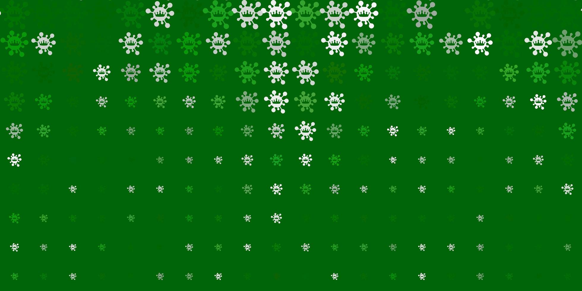 Light Green vector backdrop with virus symbols