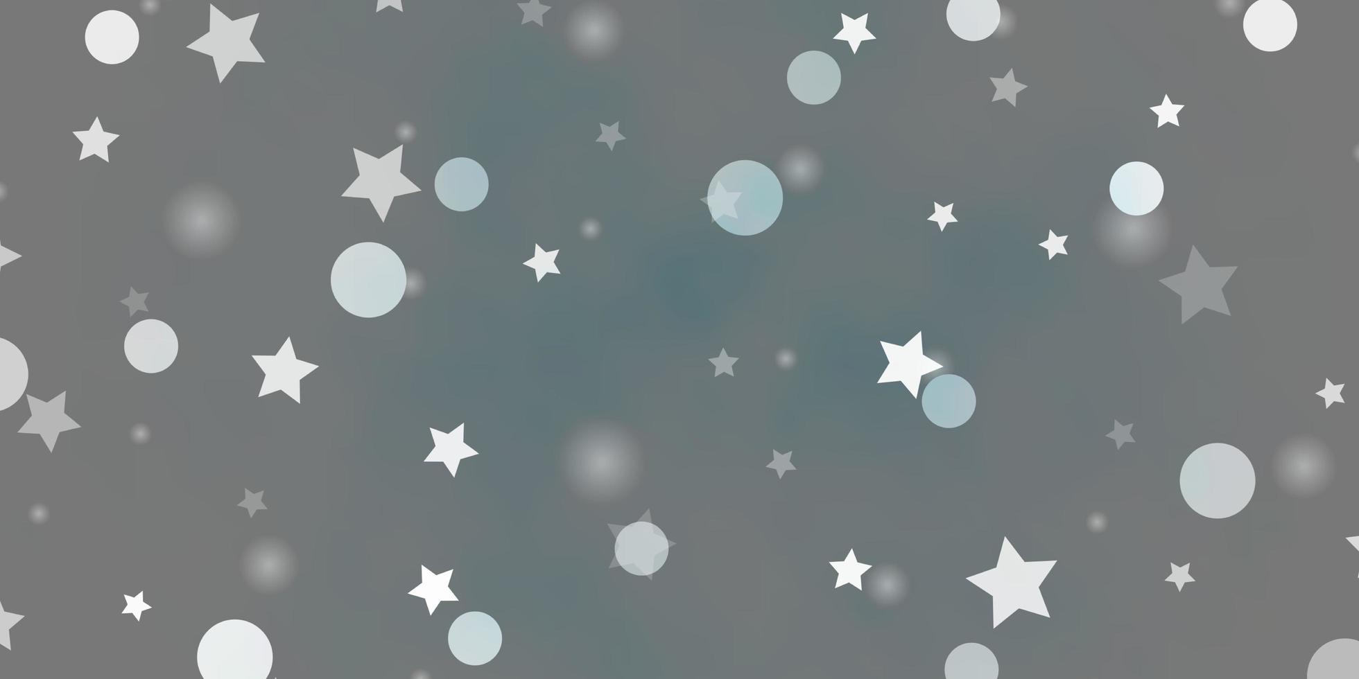 Light BLUE vector pattern with circles, stars.