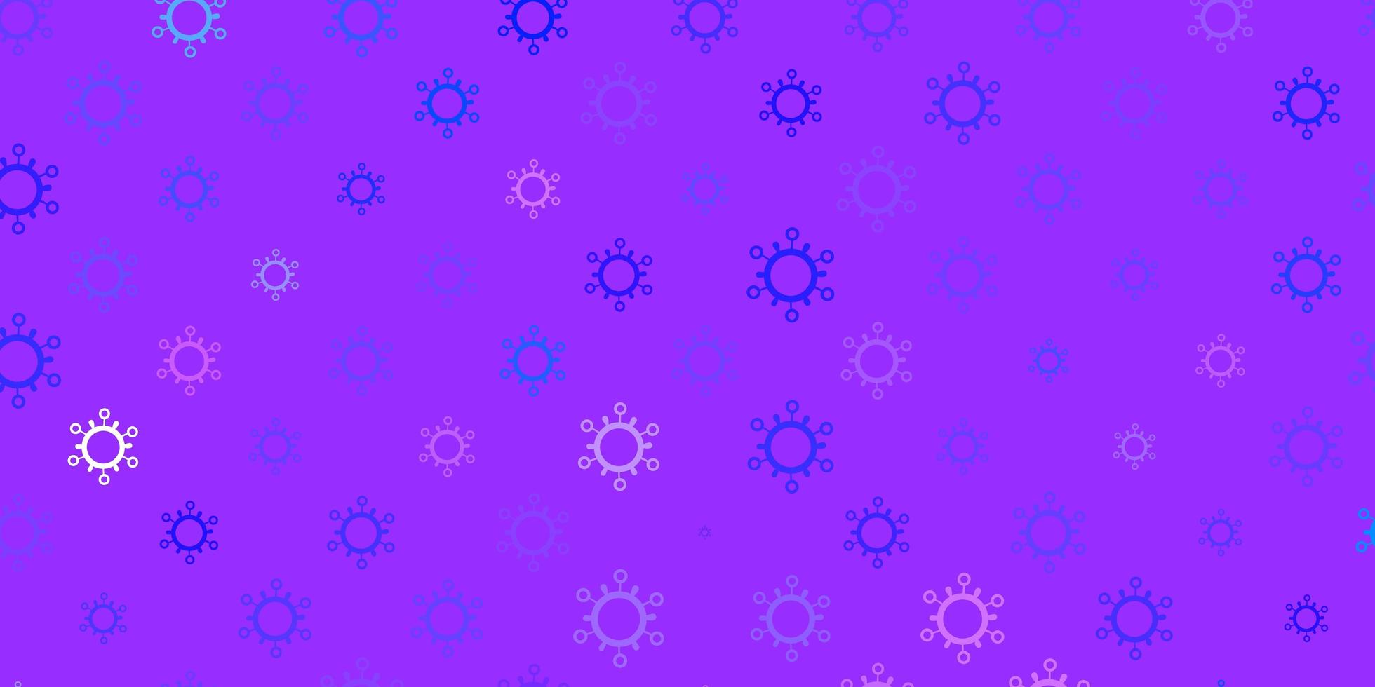 Light purple vector background with covid-19 symbols