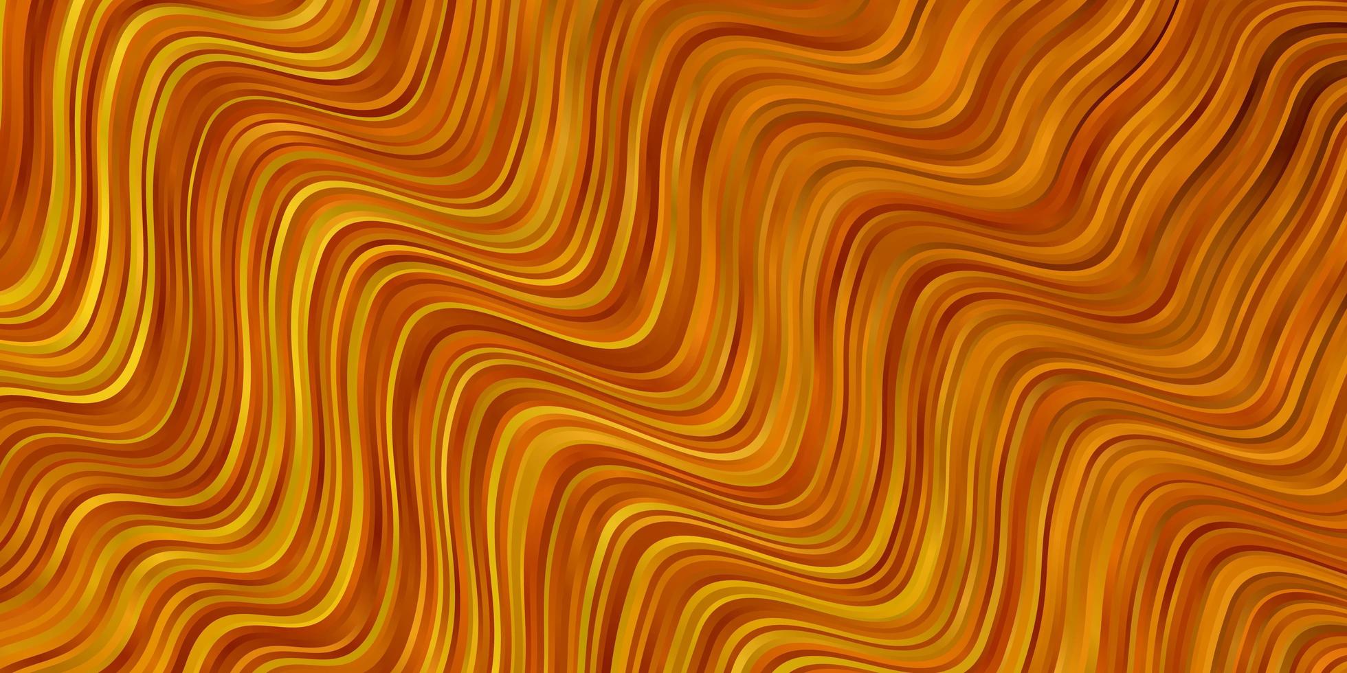 Light Green, Yellow vector background with curved lines.