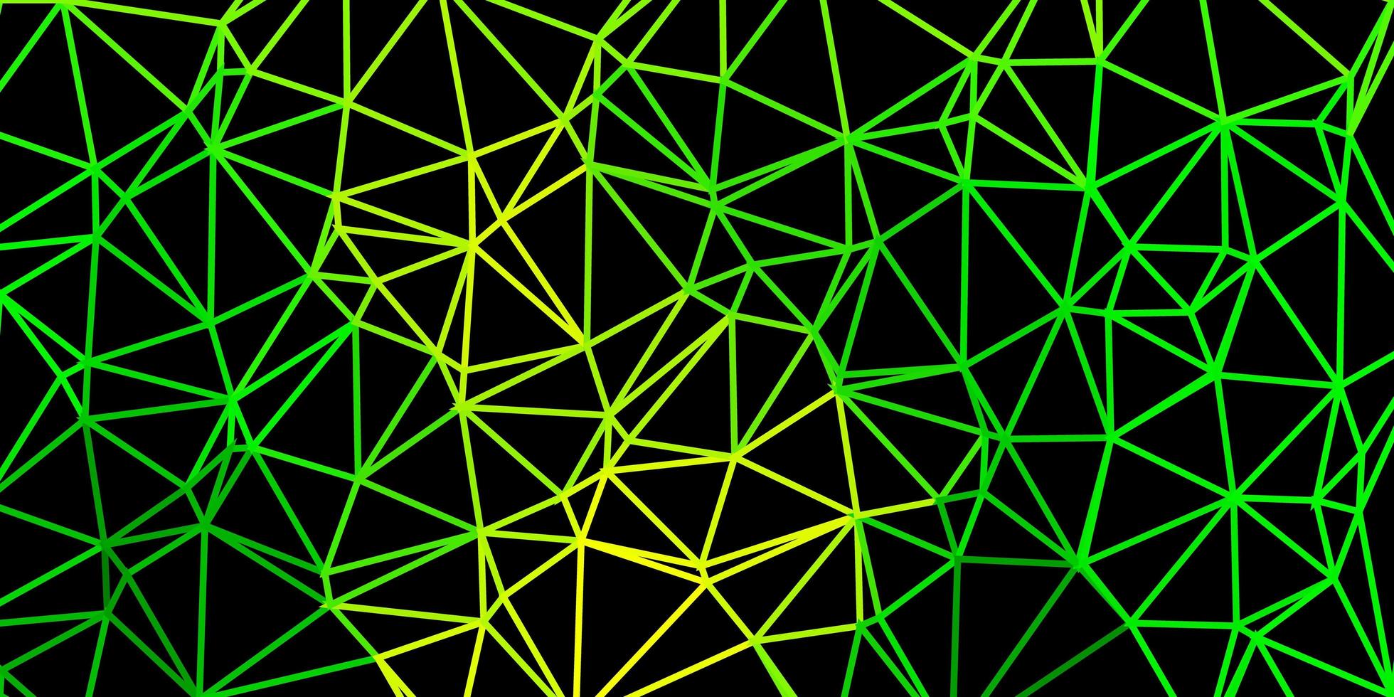 Light green, yellow vector abstract triangle texture.