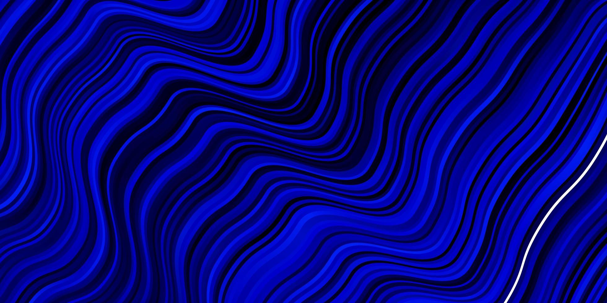 Telón de fondo de vector azul oscuro con líneas dobladas.