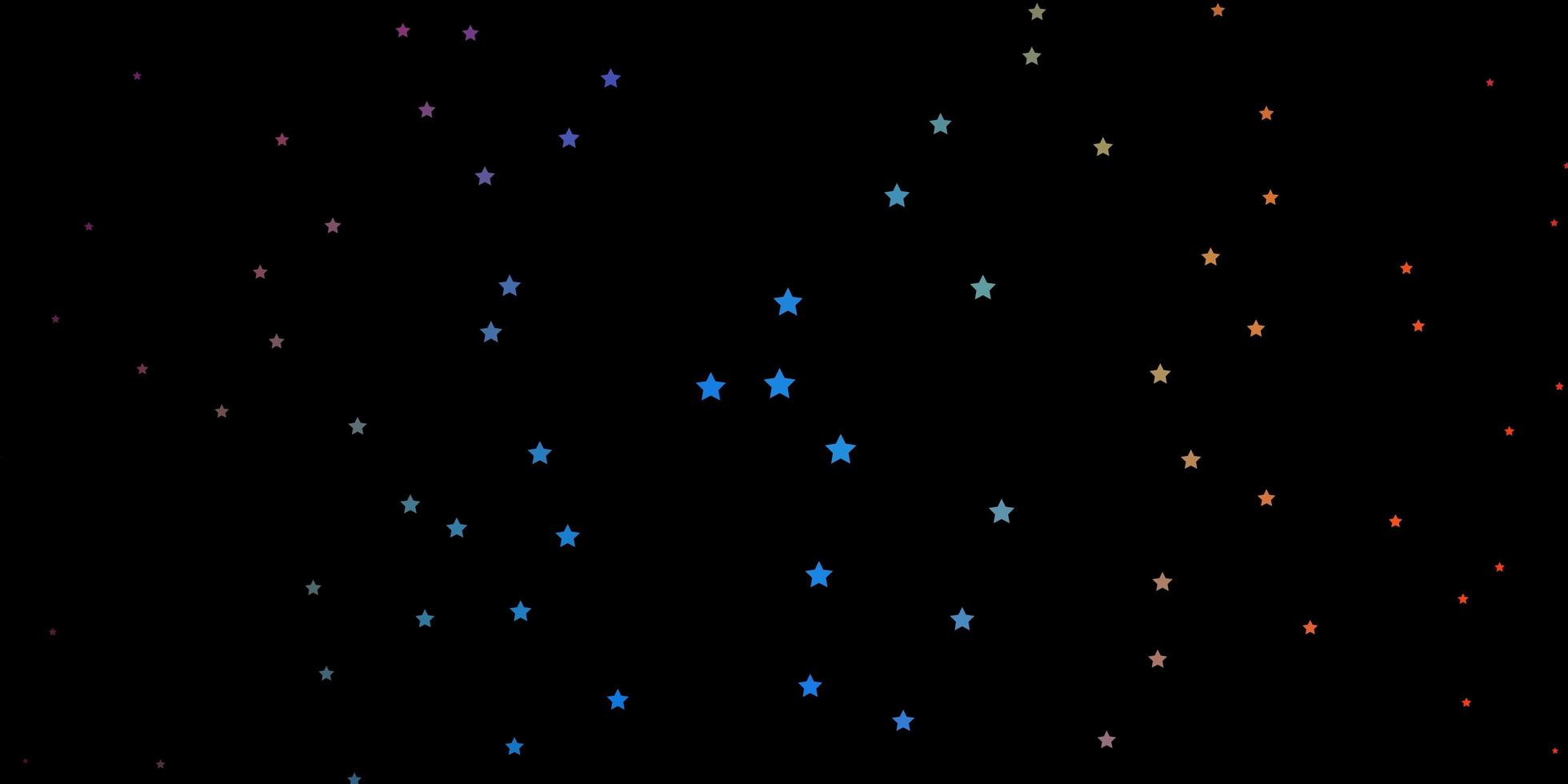 Dark Multicolor vector pattern with abstract stars.