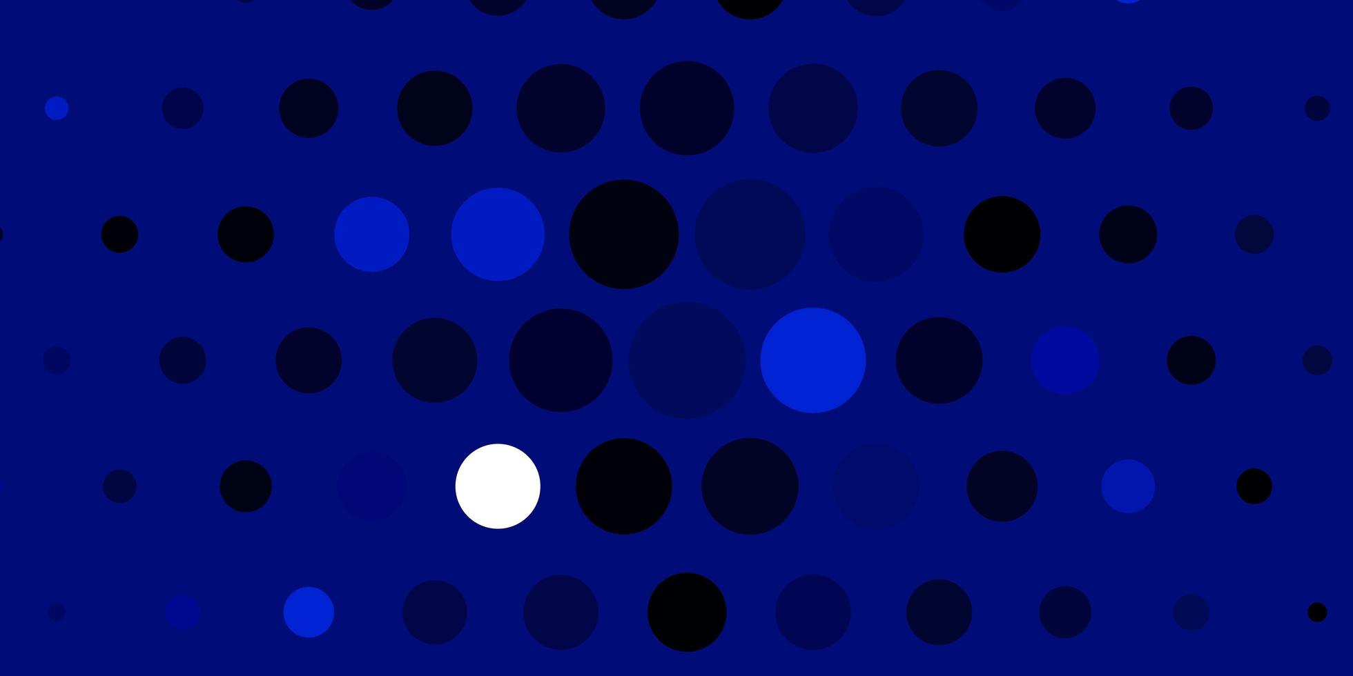 Dark BLUE vector background with circles.