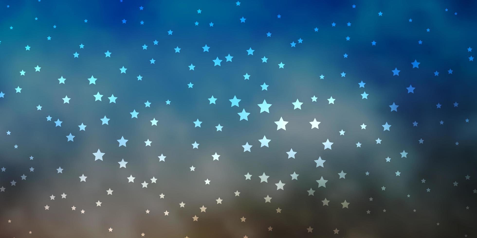 textura de vector azul oscuro, amarillo con hermosas estrellas.