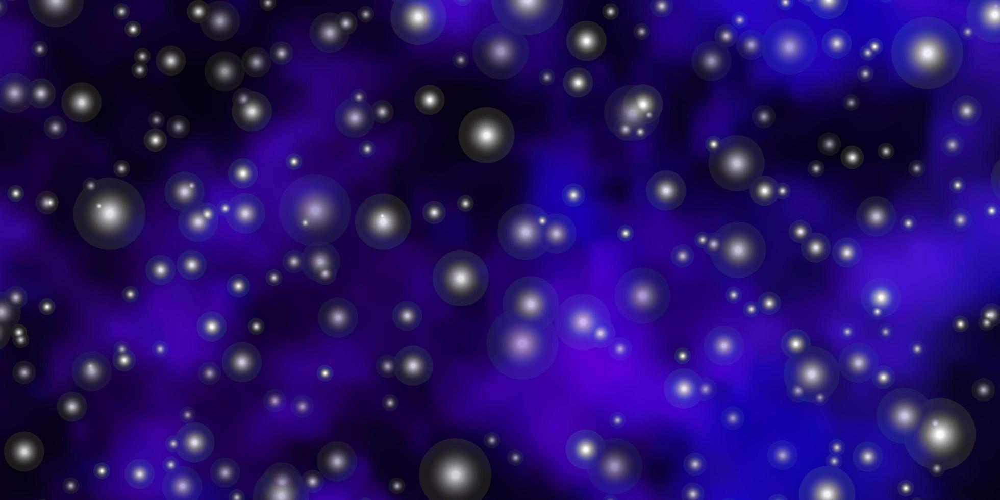 Dark Purple vector layout with bright stars.