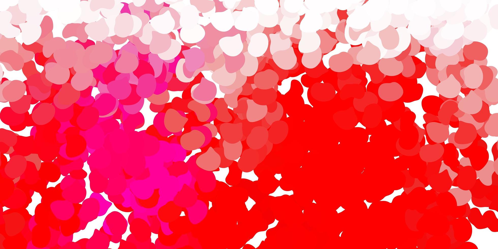 Light pink, red vector background with random forms.