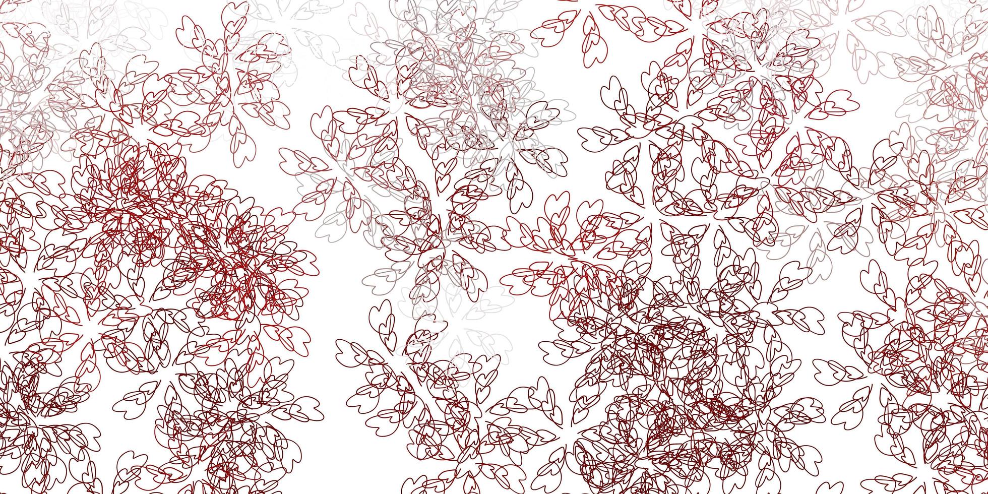 Light red vector abstract texture with leaves.
