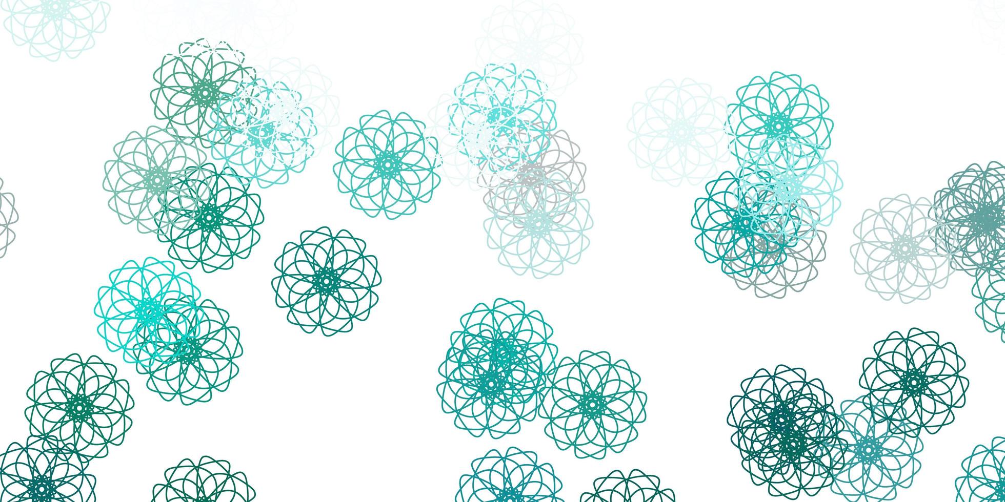 Light blue, green vector natural backdrop with flowers.