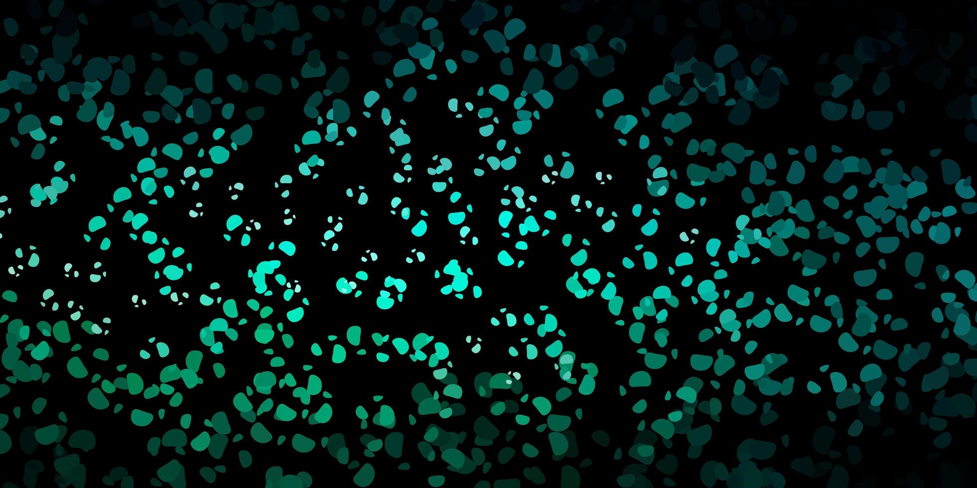 Dark green vector background with random forms.