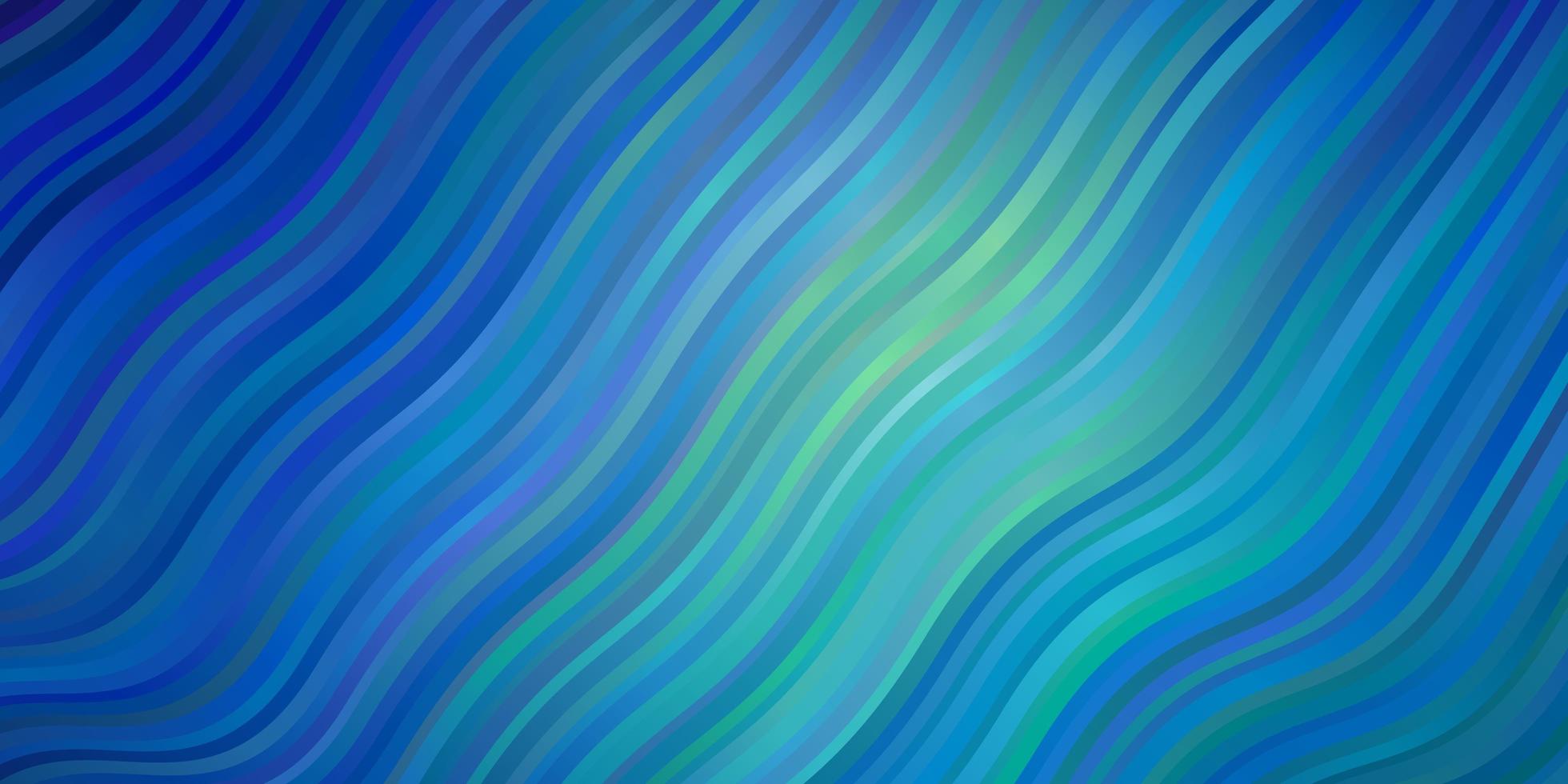 plantilla de vector azul claro con líneas torcidas
