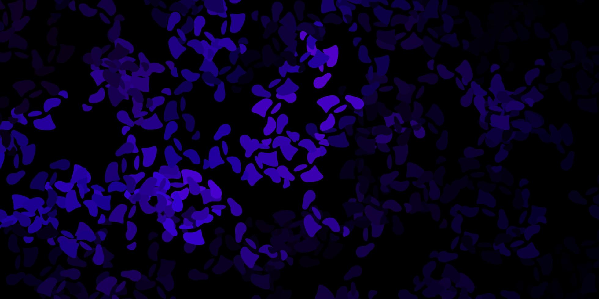 Dark purple vector background with random forms.