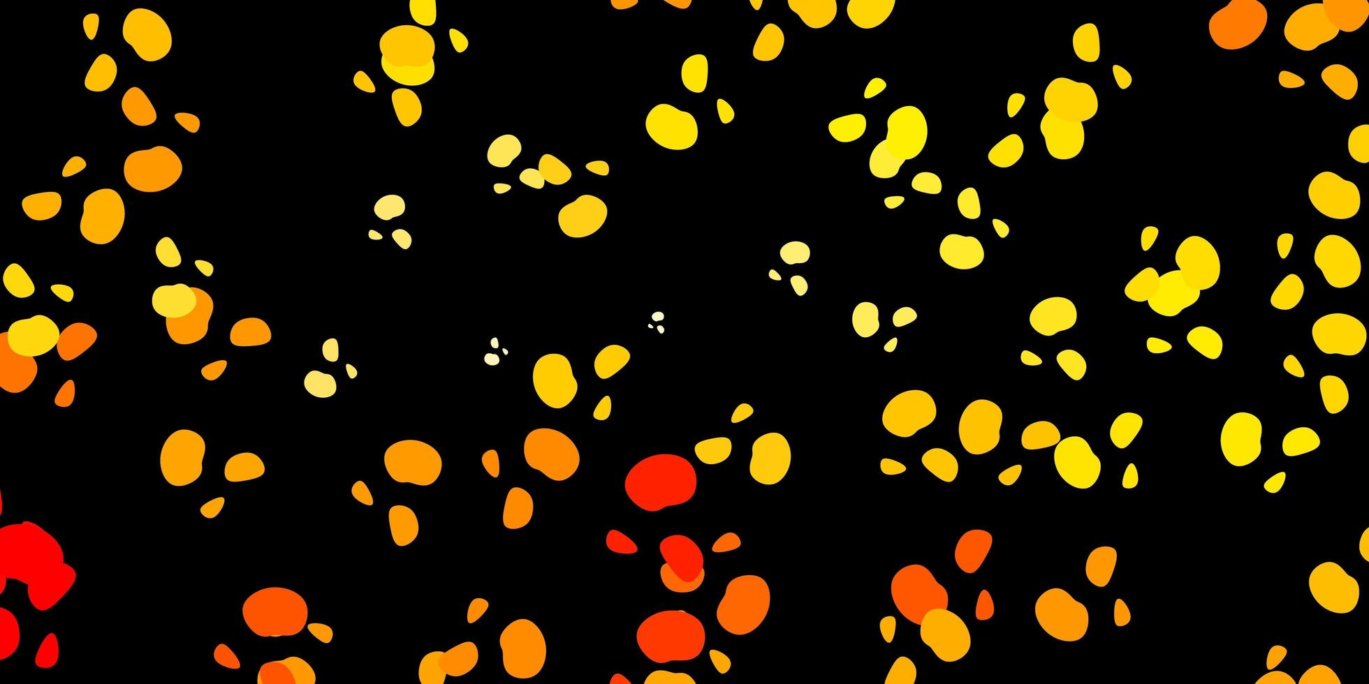 Dark orange vector background with random forms.