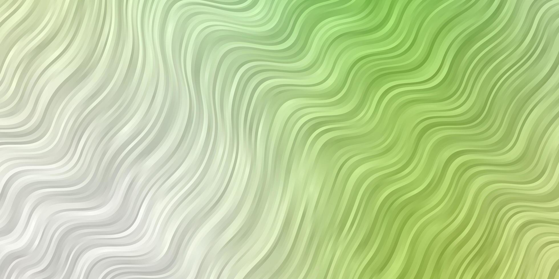 Light Green vector template with curved lines.