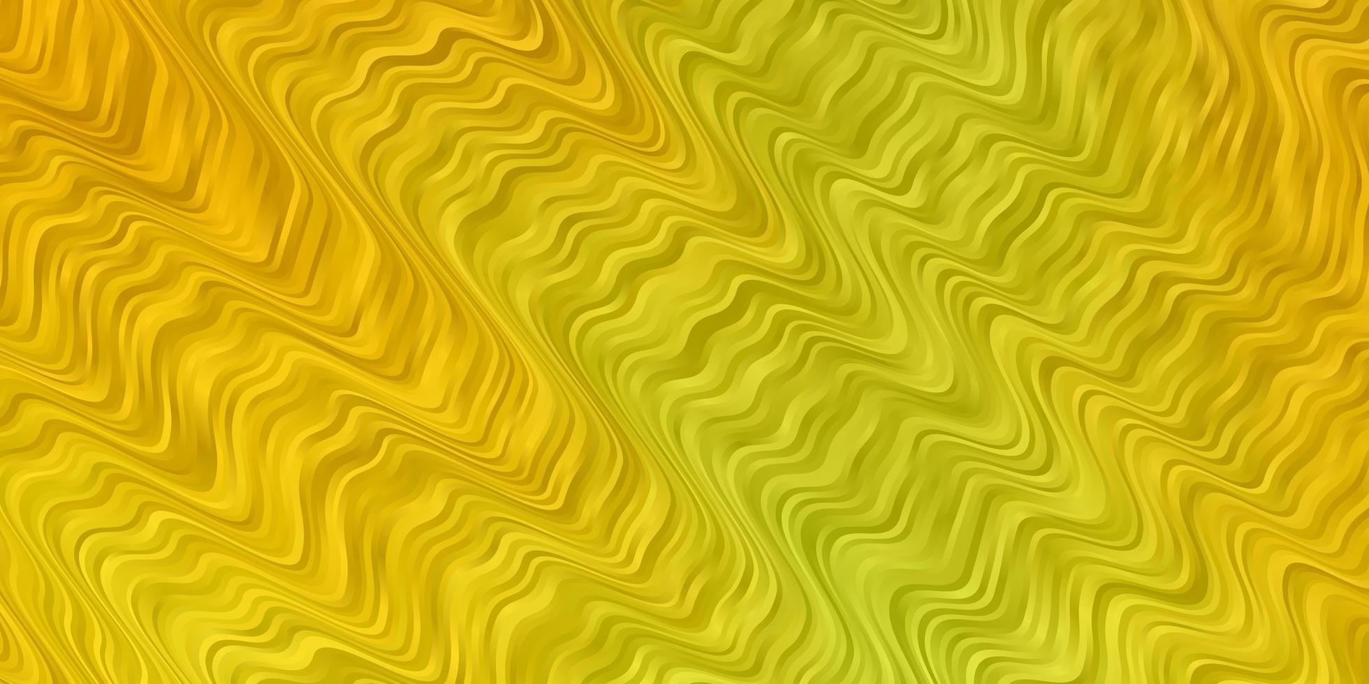 diseño de vector verde claro, amarillo con curvas.