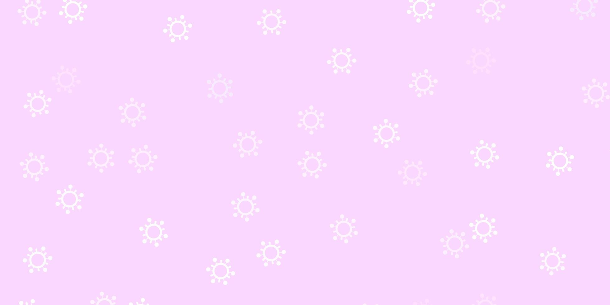 Light purple vector background with covid-19 symbols.