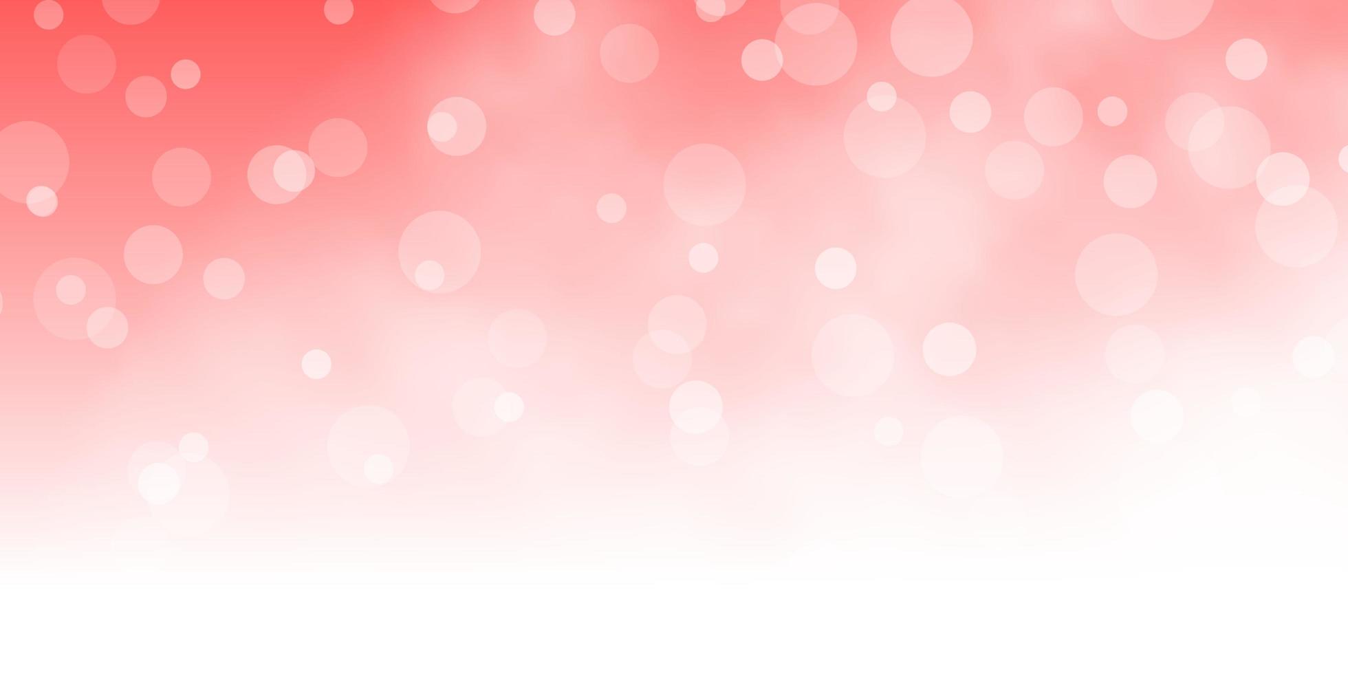 Light Red vector background with circles.