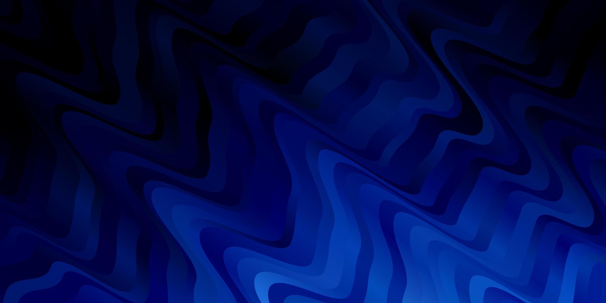 Dark BLUE vector background with bent lines