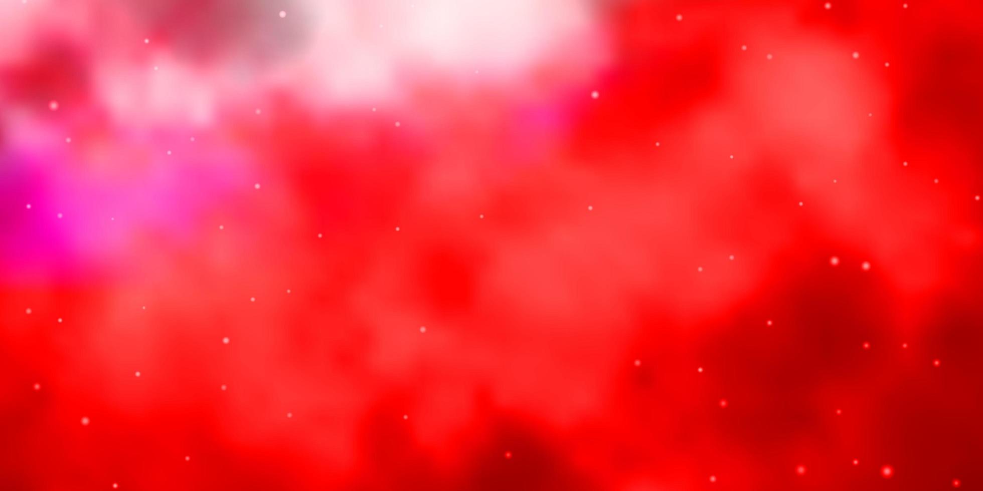 Light Red vector template with neon stars.