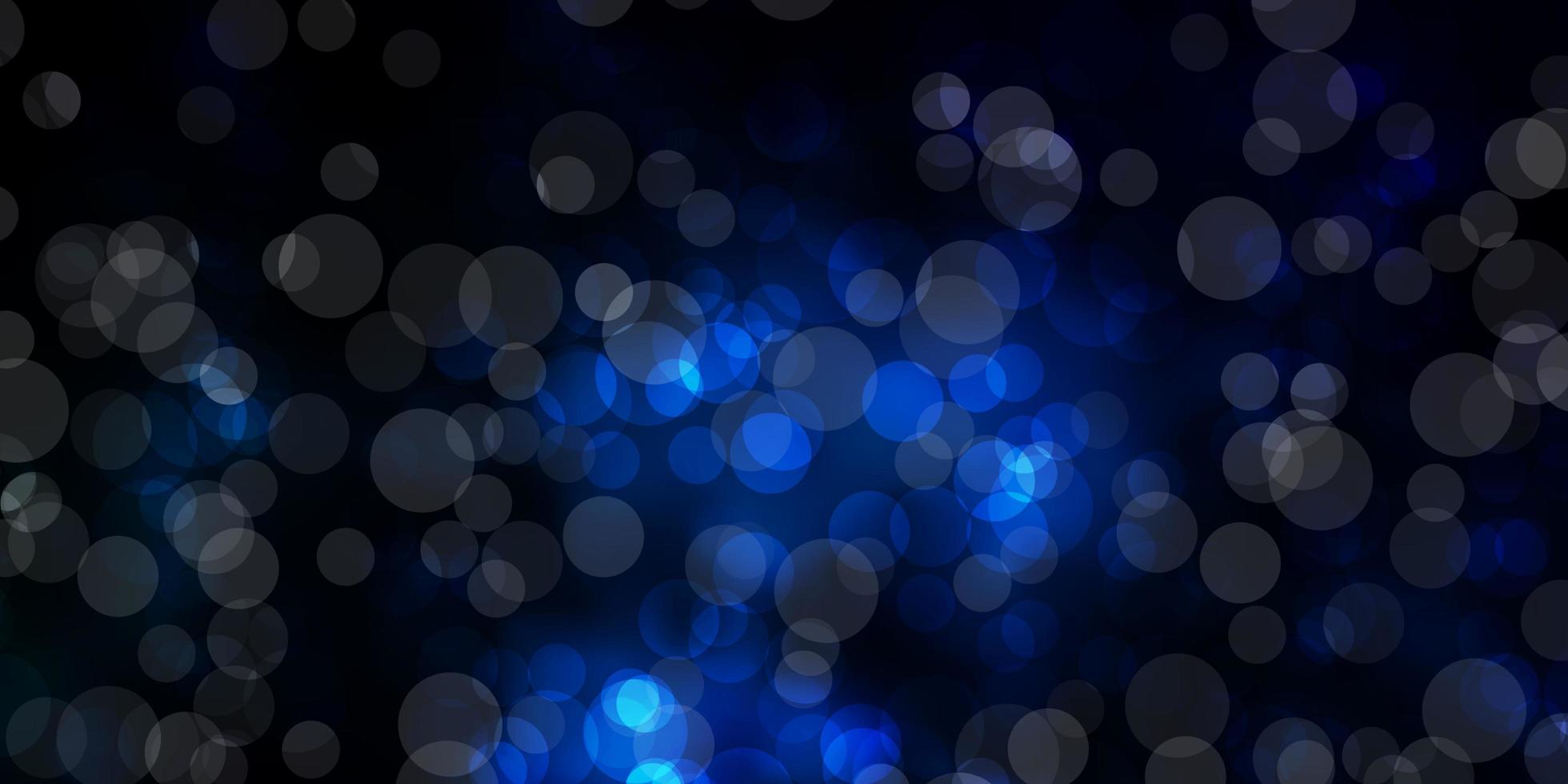 Dark BLUE vector background with spots.