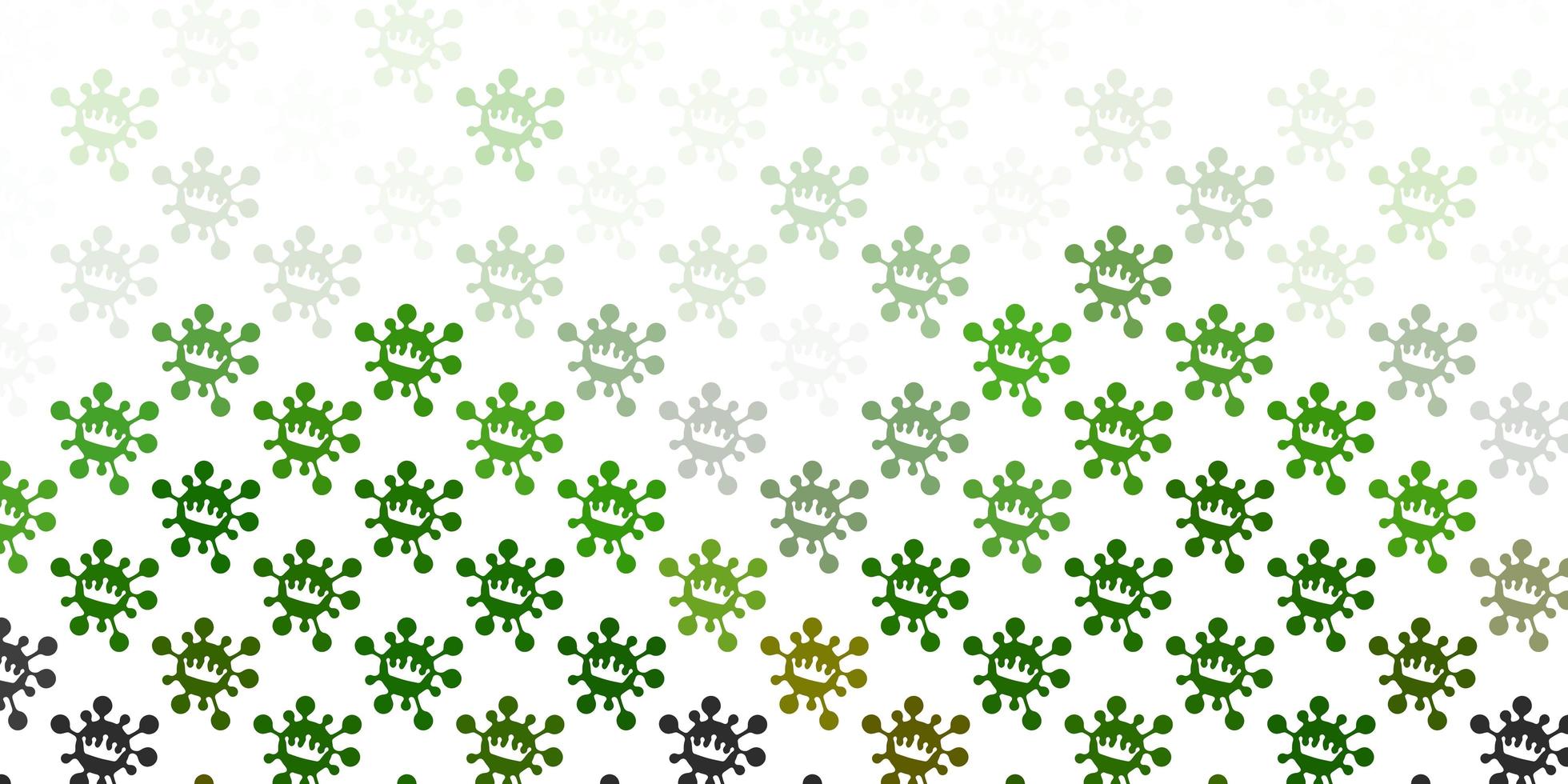 Light green vector pattern with coronavirus elements.