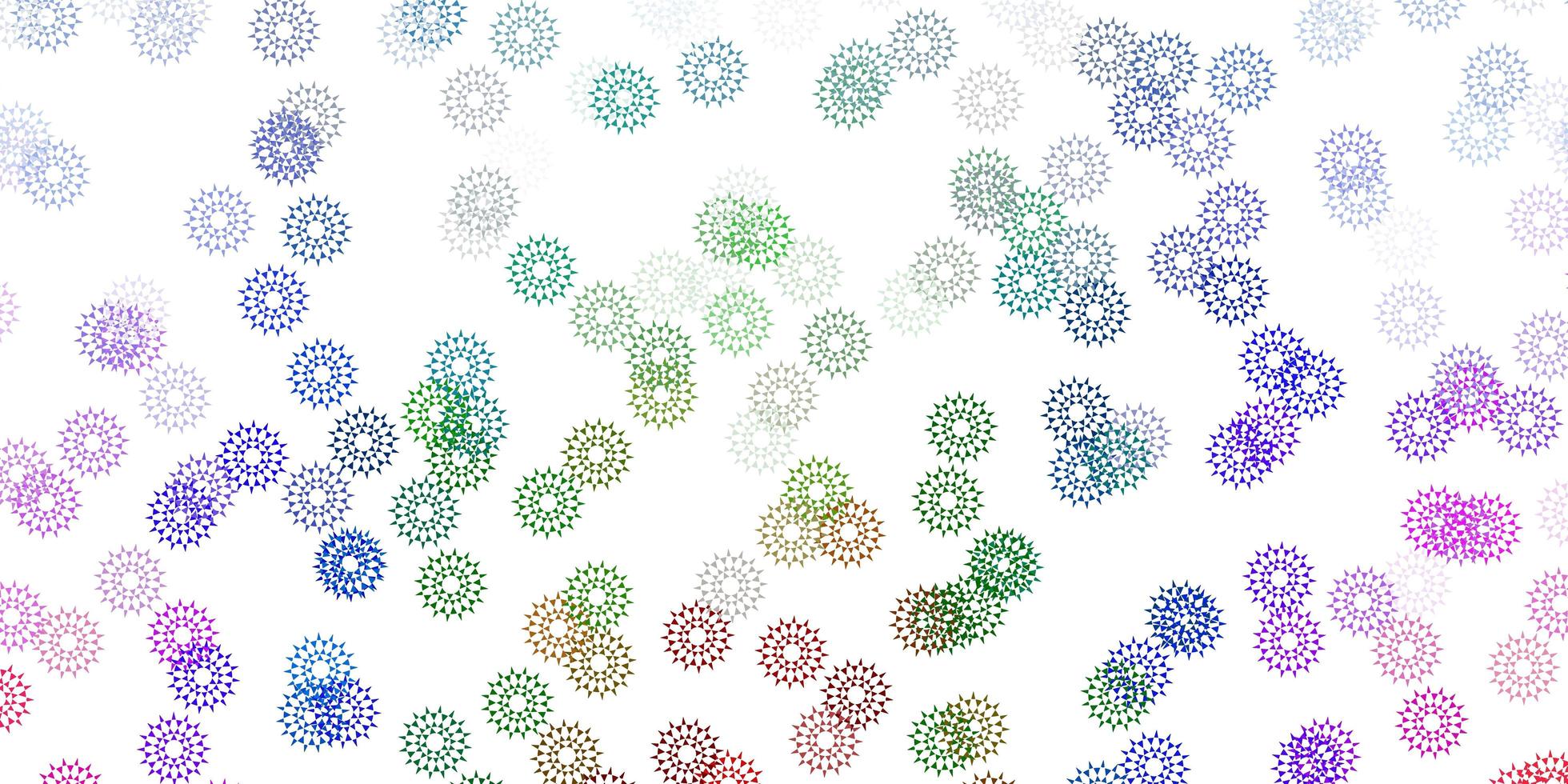 Light multicolor vector natural artwork with flowers.