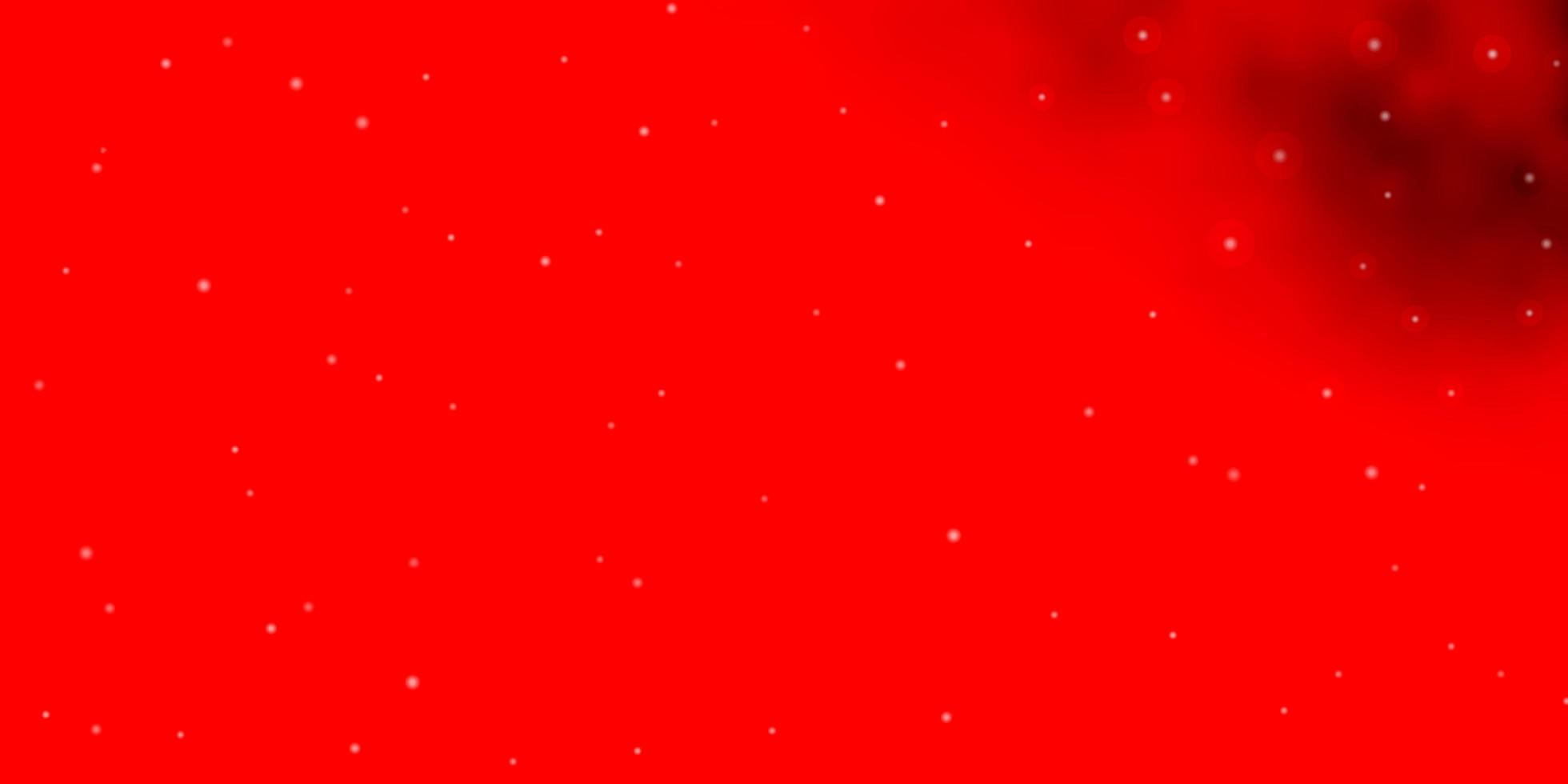 plantilla de vector rojo claro con estrellas de neón.