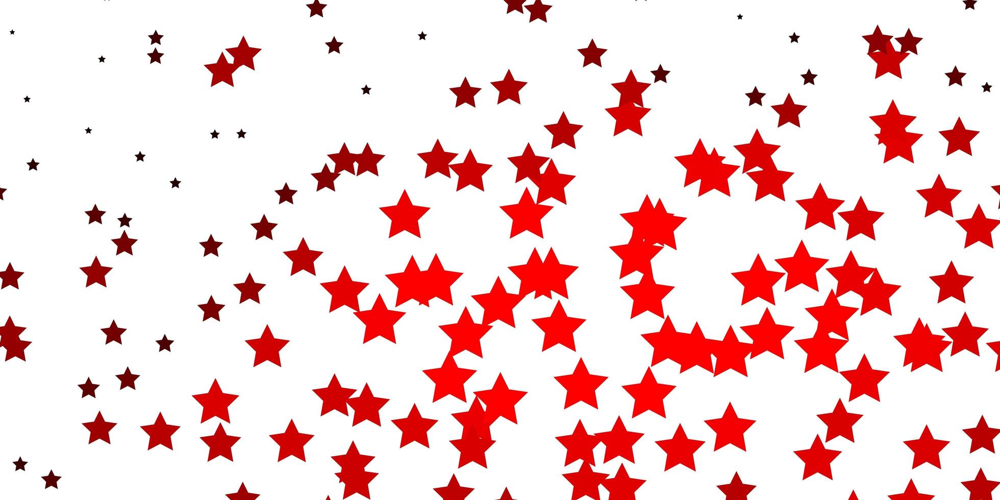 Dark Red vector background with small and big stars