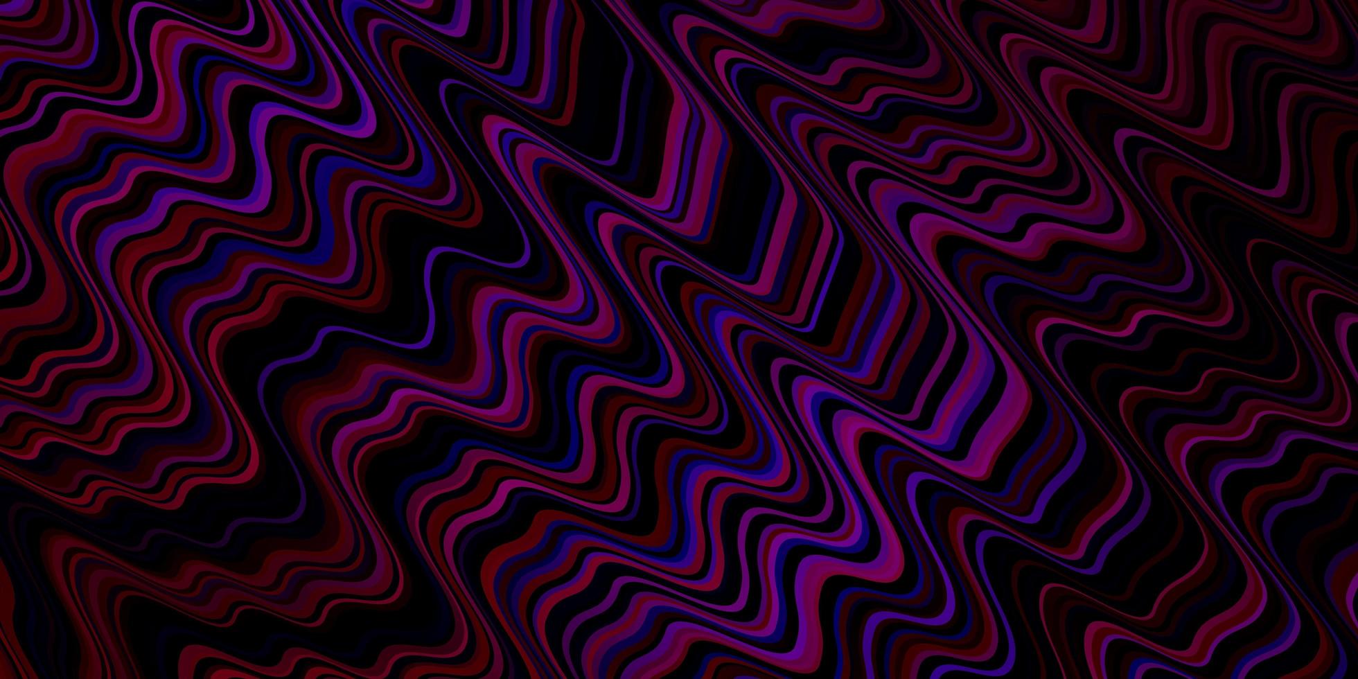 Fondo de vector de color rosa oscuro, azul con curvas.