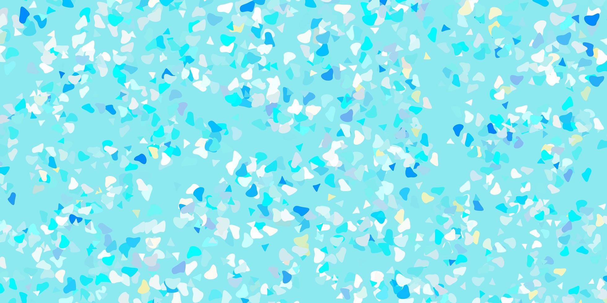 Light blue, yellow vector texture with memphis shapes.