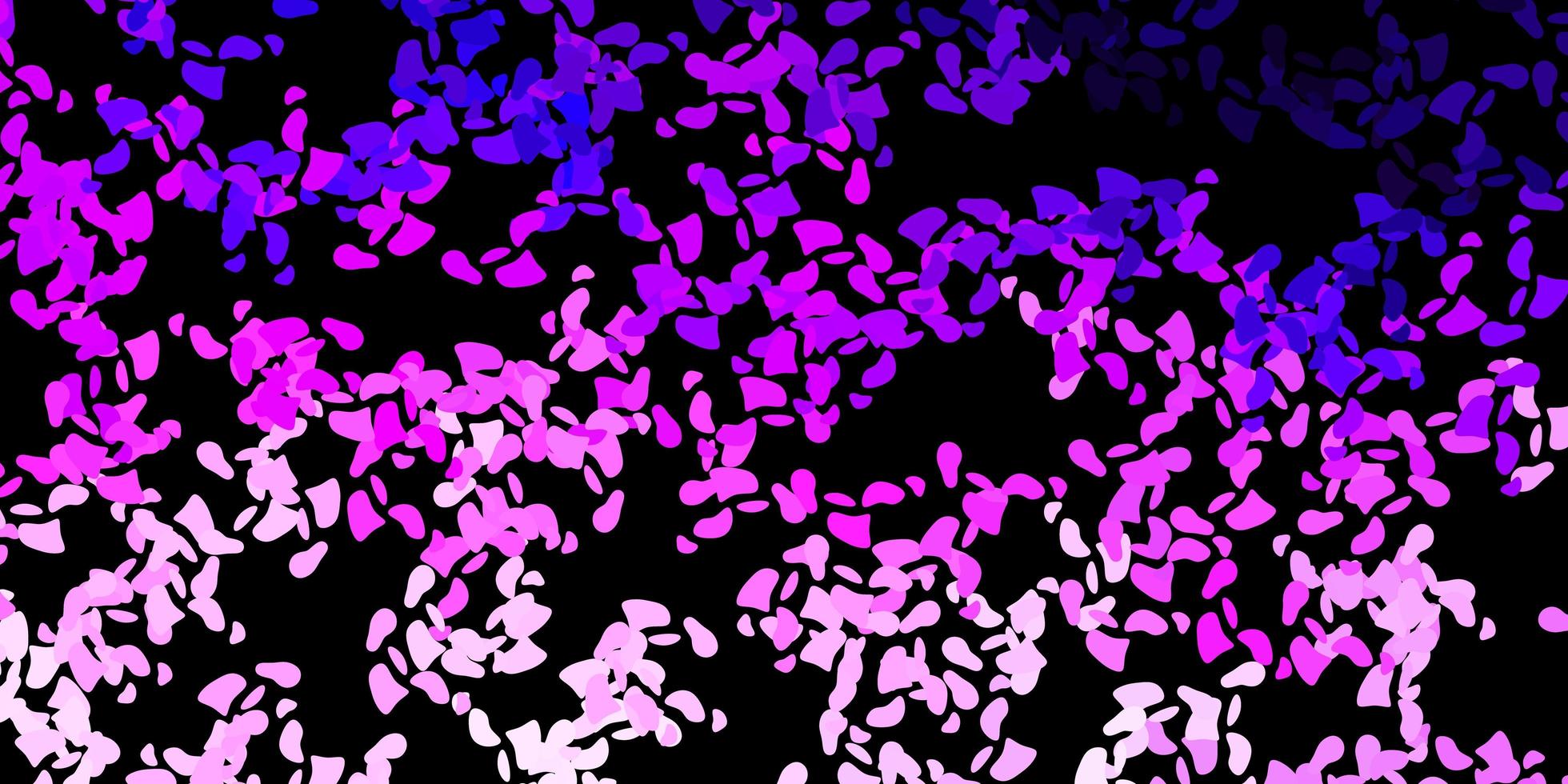 Dark purple, pink vector backdrop with chaotic shapes.